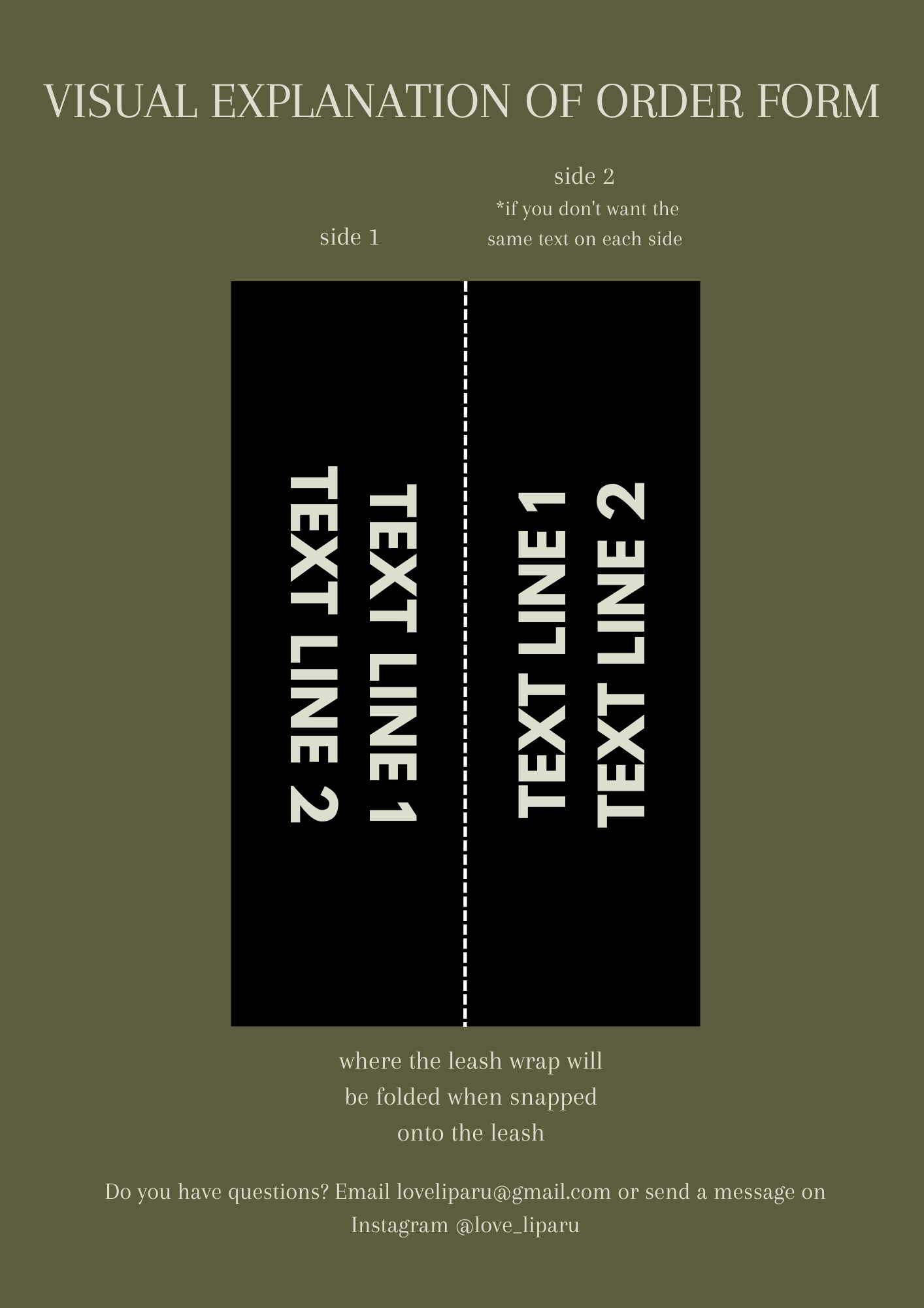 Glow in the dark *CUSTOM* | Embroidered Leash Wrap